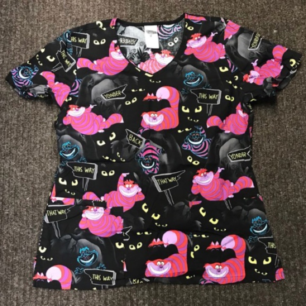 Cheshire Cat Scrub Top